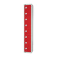 Elite Eight Door Padlock Locker with Sloping Top Red JD Catering Equipment Solutions Ltd