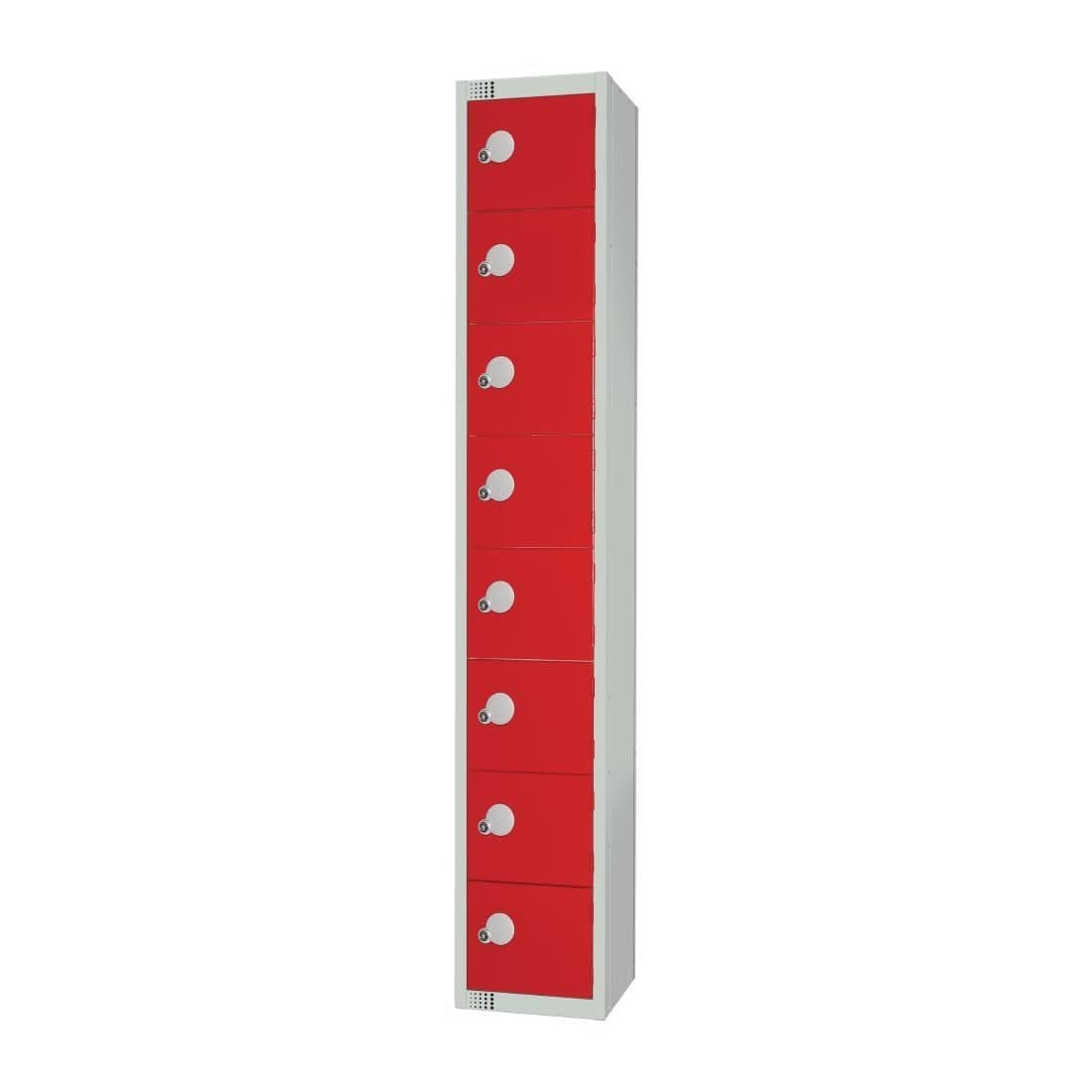 Elite Eight Door Padlock Locker with Sloping Top Red JD Catering Equipment Solutions Ltd