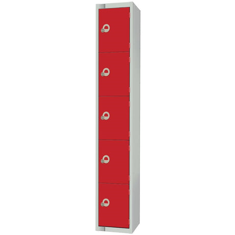 Elite Five Door Camlock Locker Red JD Catering Equipment Solutions Ltd
