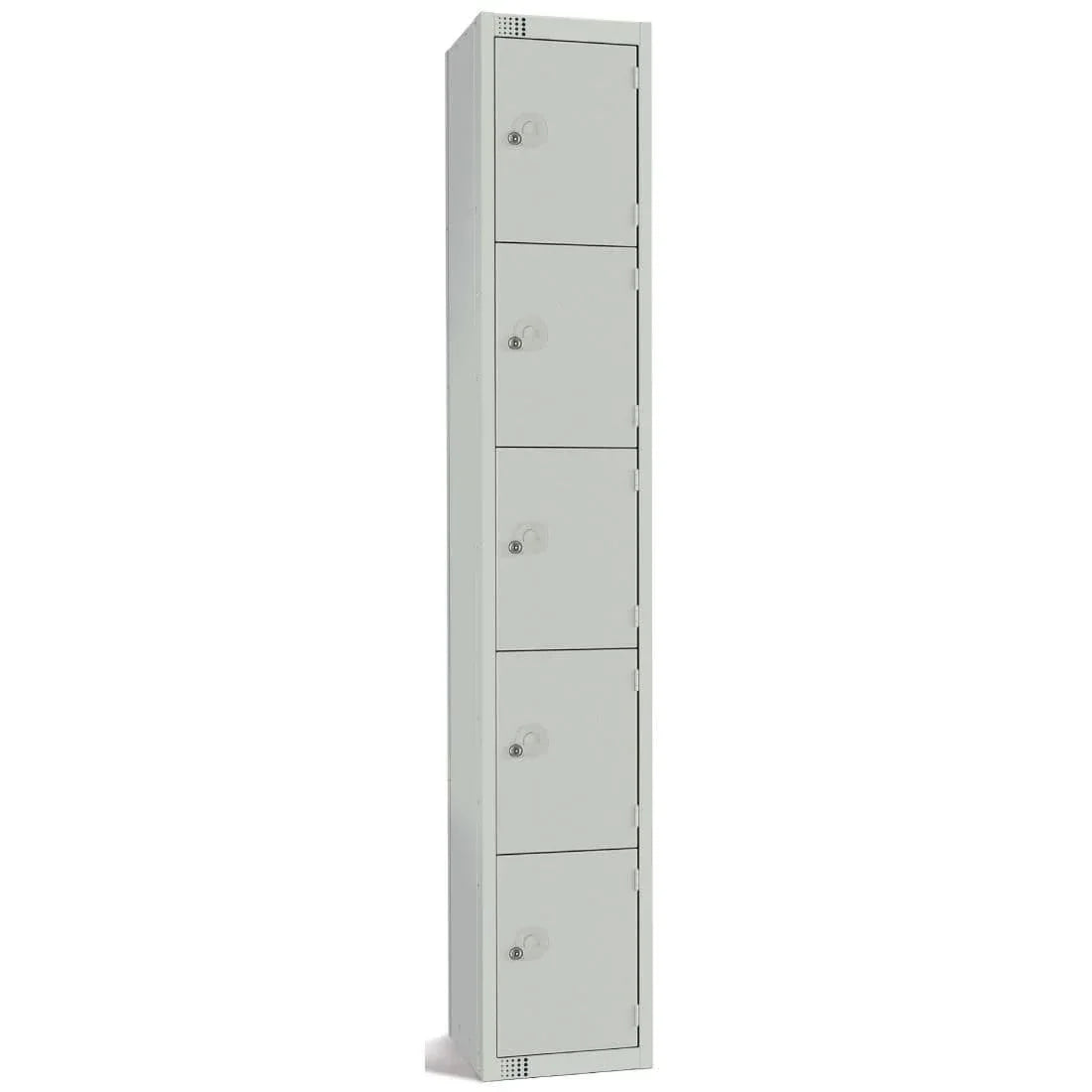 CG610-CNS Elite Five Door Coin Return Locker with Sloping Top Grey - JD Catering Equipment Solutions Ltd