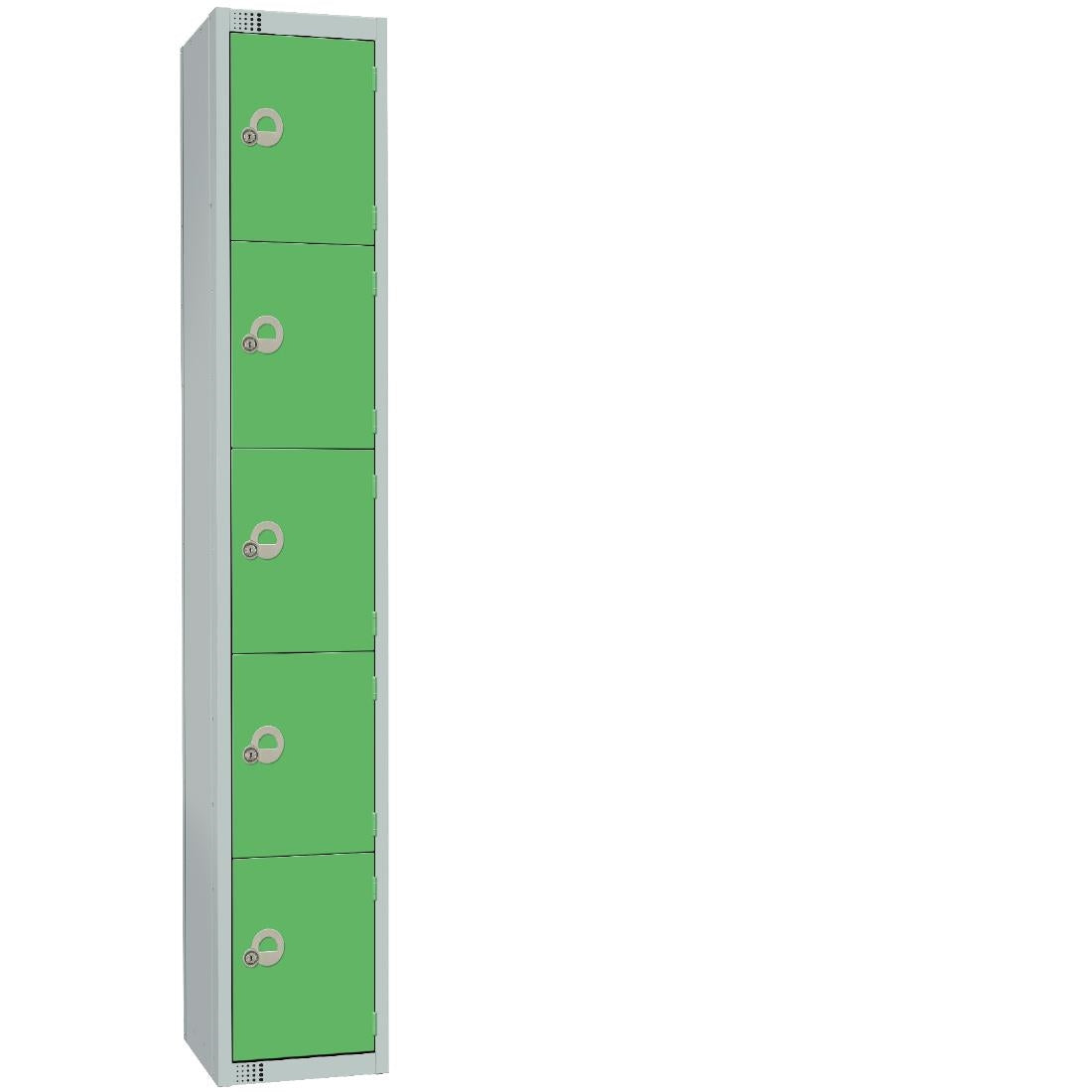 Elite Five Door Electronic Combination Locker with Sloping Top Green JD Catering Equipment Solutions Ltd