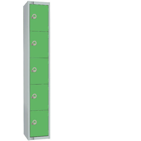 Elite Five Door Electronic Combination Locker with Sloping Top Green JD Catering Equipment Solutions Ltd