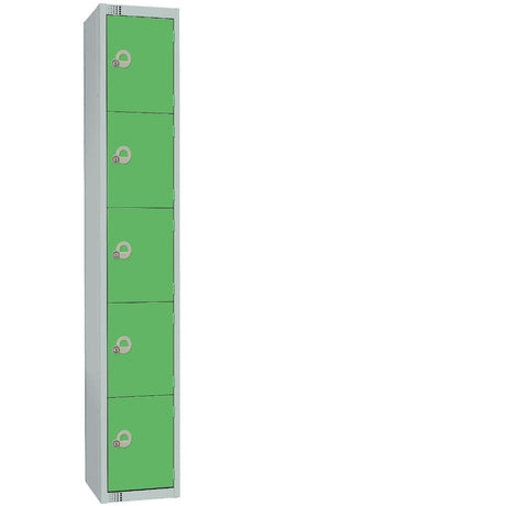 Elite Five Door Electronic Combination Locker with Sloping Top Green JD Catering Equipment Solutions Ltd