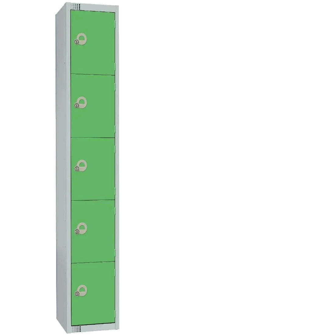 CG619-ELS Elite Five Door Electronic Combination Locker with Sloping Top Green - JD Catering Equipment Solutions Ltd