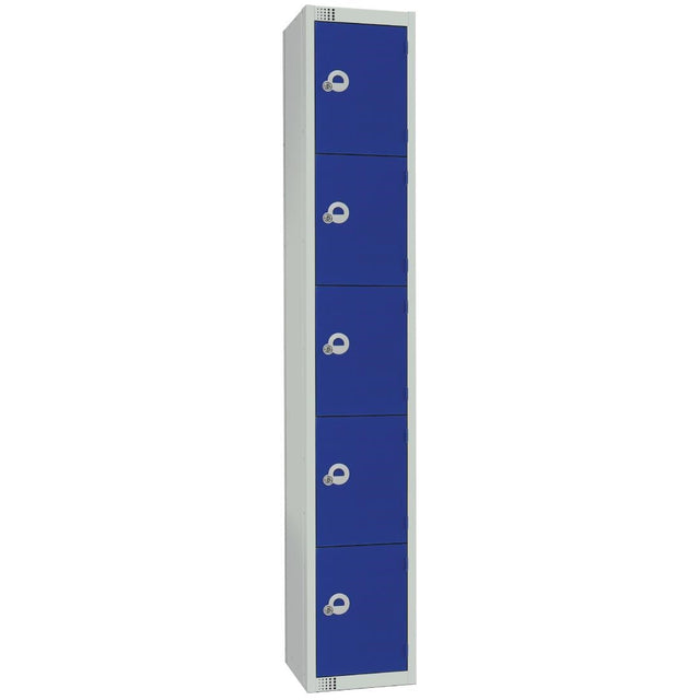 Elite Five Door Manual Combination Locker Locker Blue JD Catering Equipment Solutions Ltd