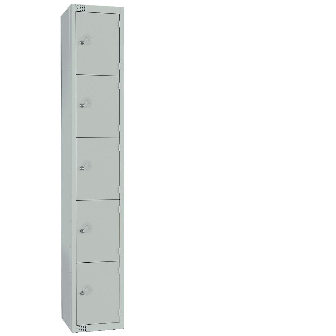 Elite Five Door Manual Combination Locker Locker Grey with Sloping Top JD Catering Equipment Solutions Ltd