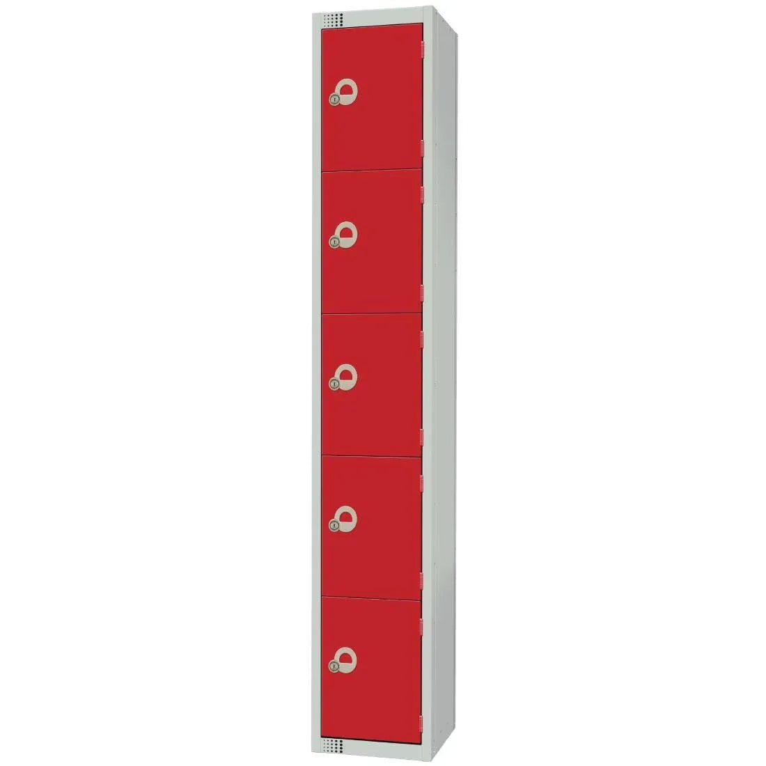CG613-CL Elite Five Door Manual Combination Locker Locker Red - JD Catering Equipment Solutions Ltd