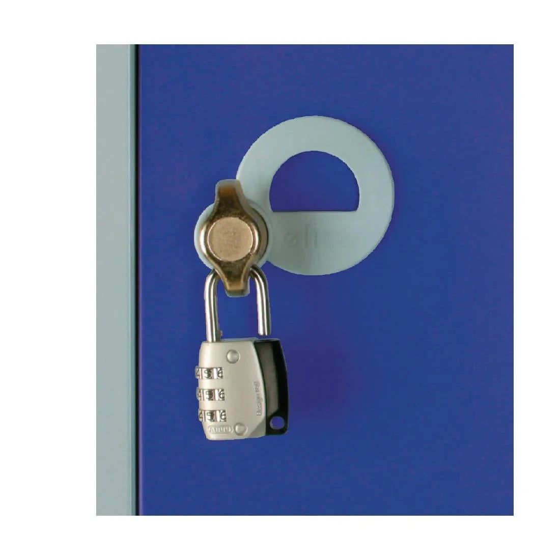CG617-PS Elite Five Door Padlock Locker with Sloping Top Blue - JD Catering Equipment Solutions Ltd