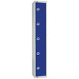 Elite Five Door Padlock Locker with Sloping Top Blue JD Catering Equipment Solutions Ltd