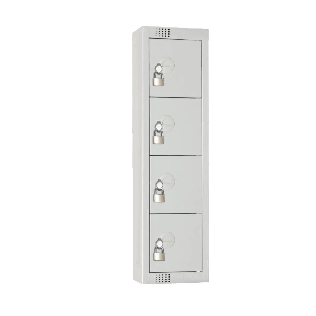 CF753-PF Elite Personal Effects Locker 4 Door Grey Padlock - JD Catering Equipment Solutions Ltd