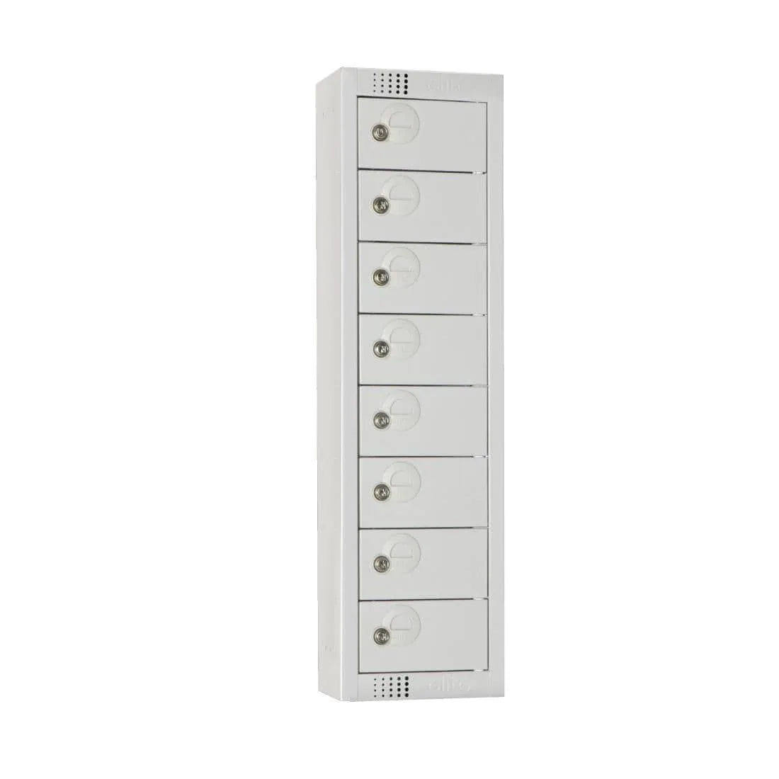 CF754-CS Elite Personal Effects Locker 8 Door Grey Camlock Sloping Top - JD Catering Equipment Solutions Ltd