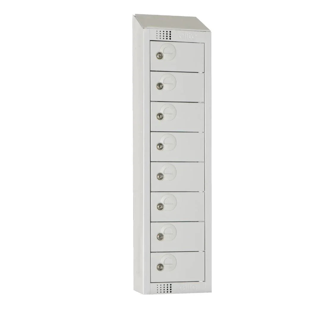CF754-CS Elite Personal Effects Locker 8 Door Grey Camlock Sloping Top - JD Catering Equipment Solutions Ltd