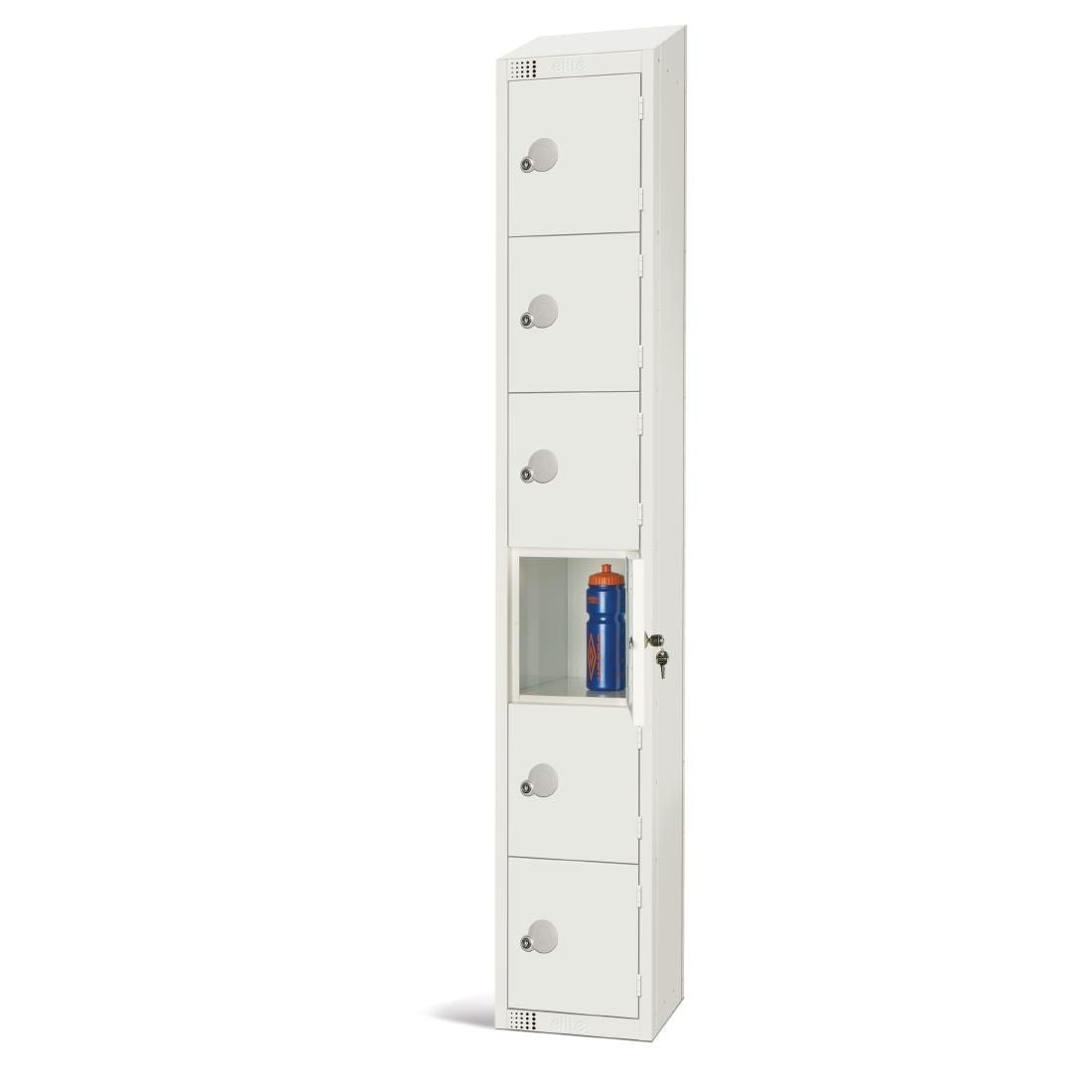 Elite Six Door Padlock Locker with Sloping Top JD Catering Equipment Solutions Ltd