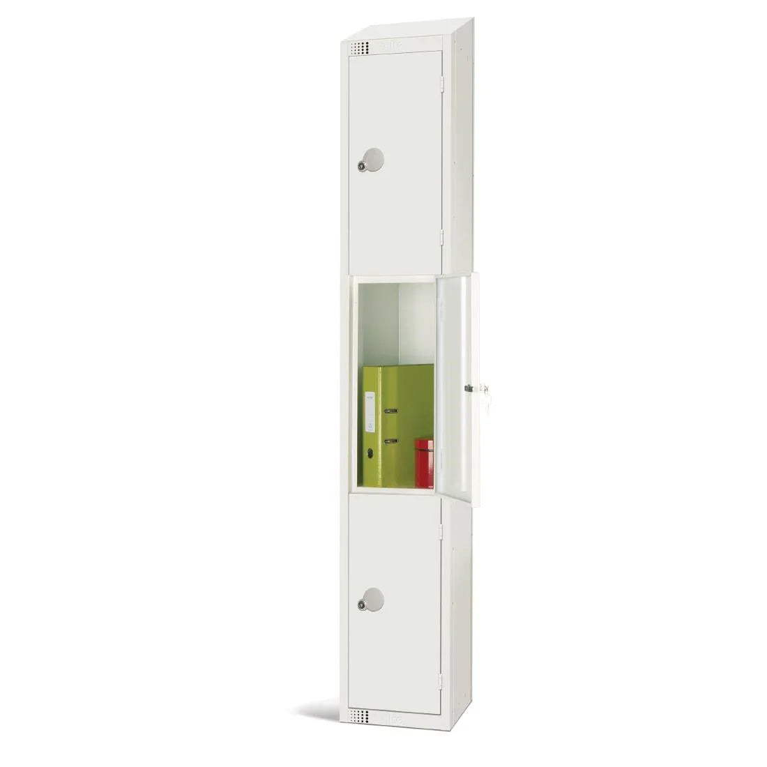 GR304-PS Elite Three Door Padlock Locker with Sloping Top - JD Catering Equipment Solutions Ltd