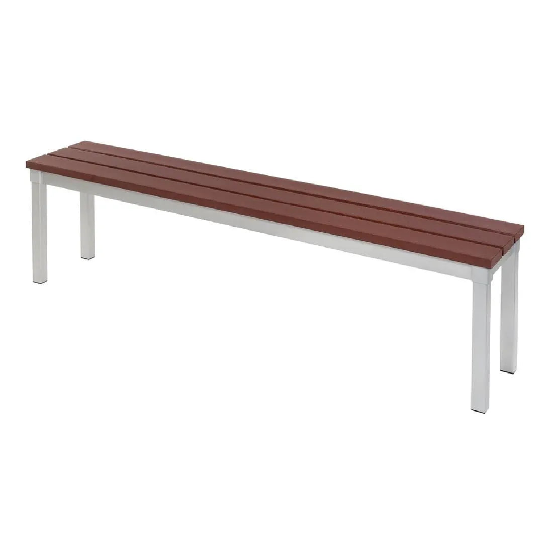 CK813 Enviro Outdoor Walnut Effect Faux Wood Bench - JD Catering Equipment Solutions Ltd