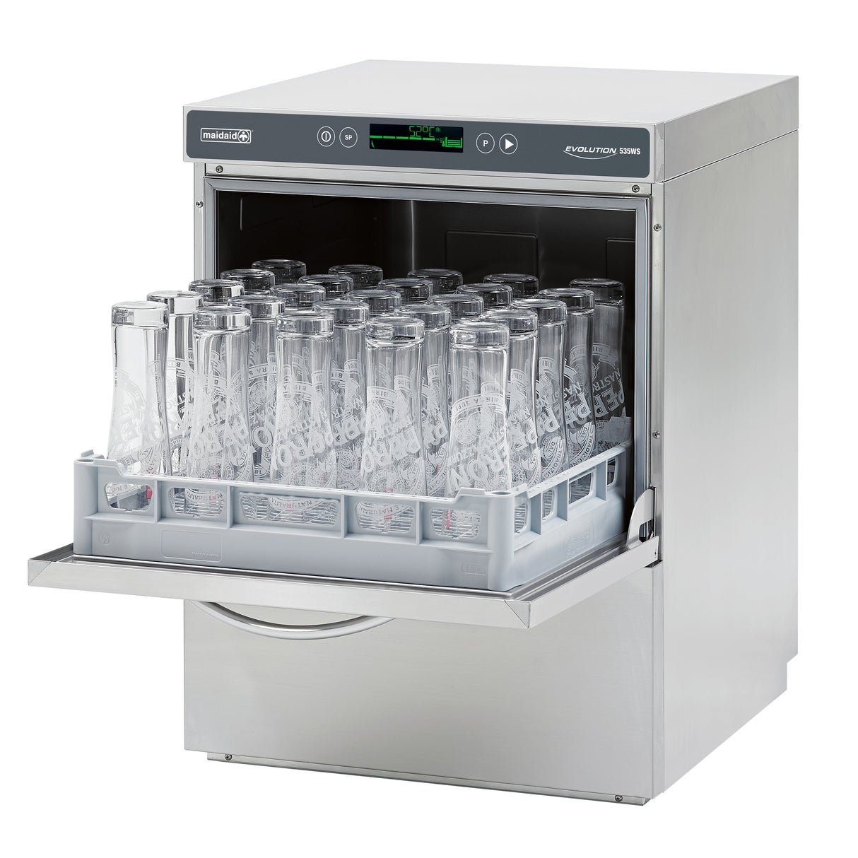 Maidaid Evolution EVO535WS Glasswasher 500mm Basket Built In Water Softener