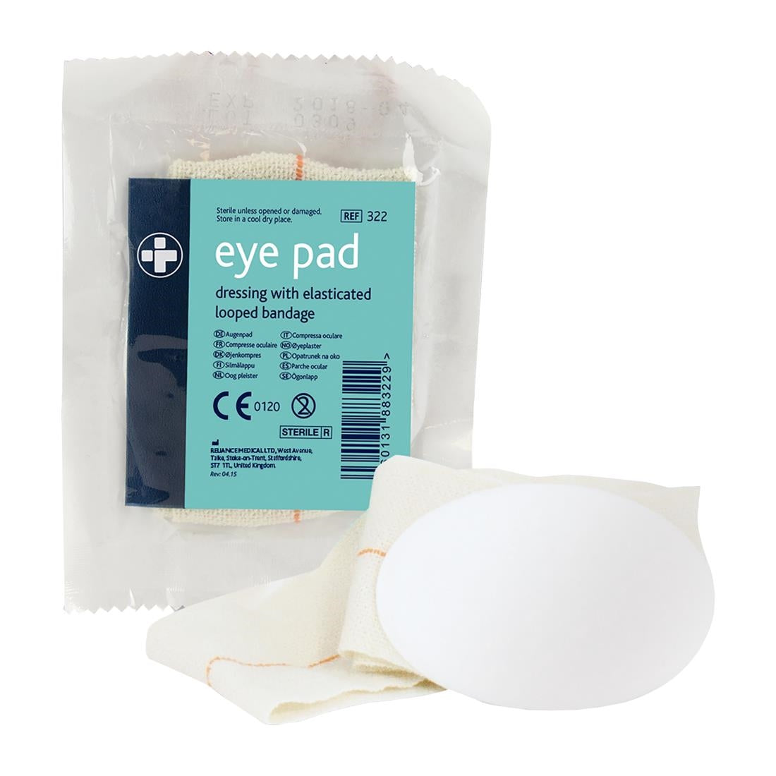 Eye Pad Dressing with Bandage Loop JD Catering Equipment Solutions Ltd