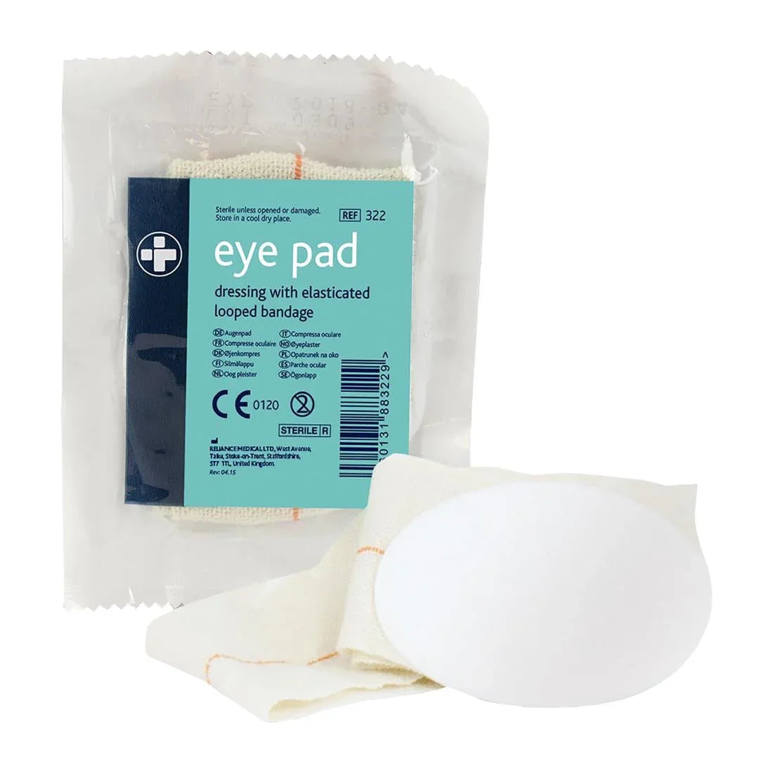 DC127 Eye Pad Dressing with Bandage Loop - JD Catering Equipment Solutions Ltd