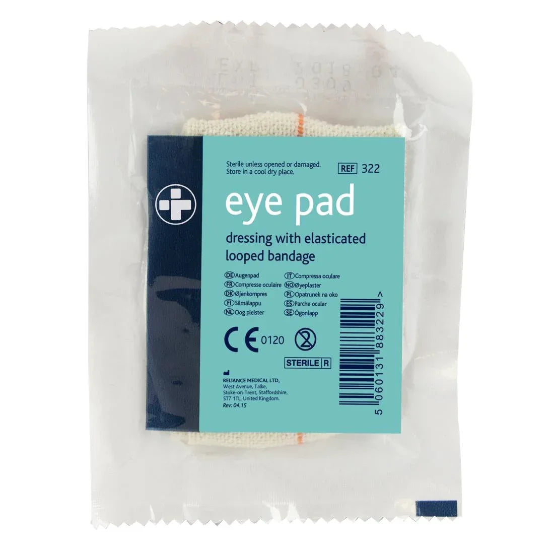 DC127 Eye Pad Dressing with Bandage Loop - JD Catering Equipment Solutions Ltd