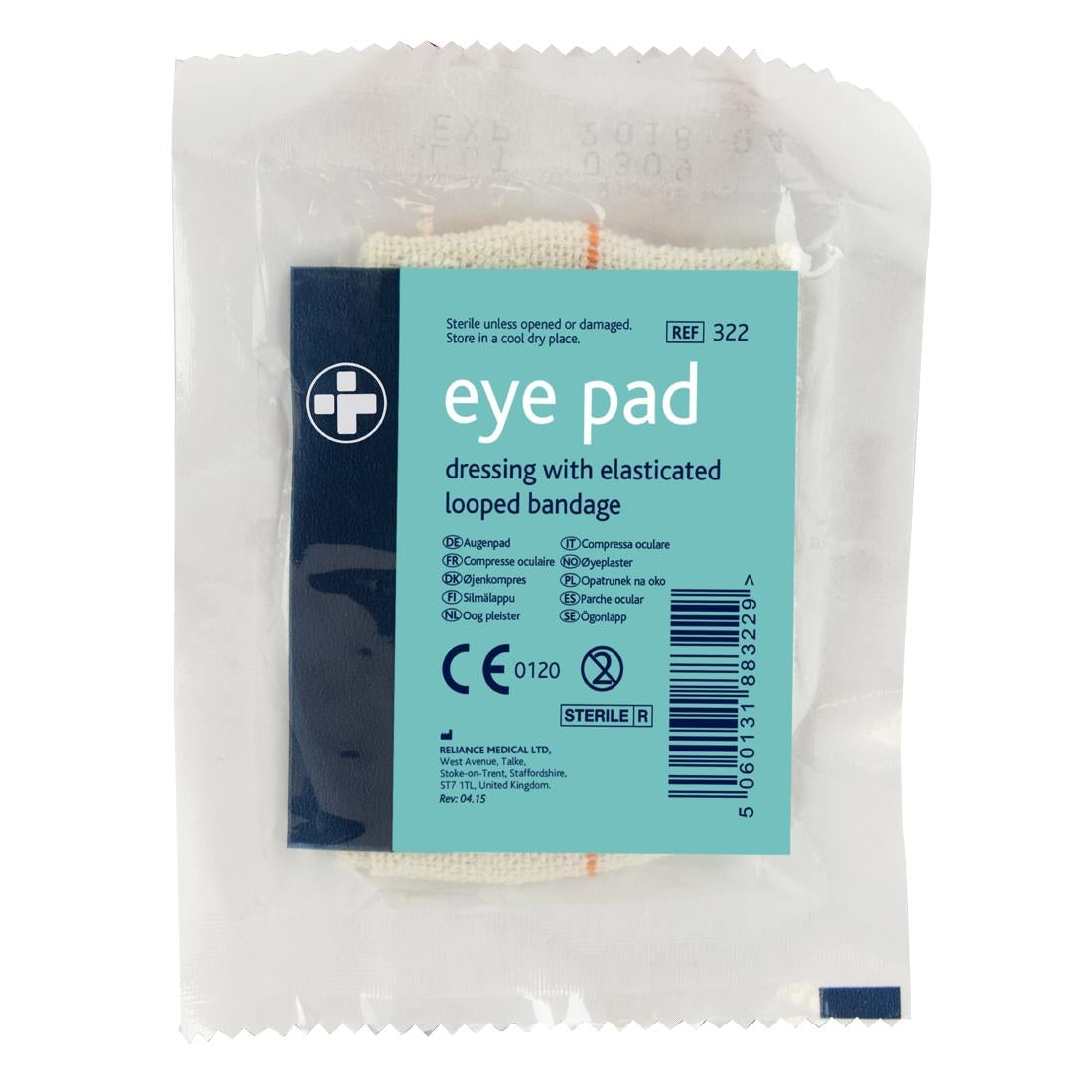 Eye Pad Dressing with Bandage Loop JD Catering Equipment Solutions Ltd