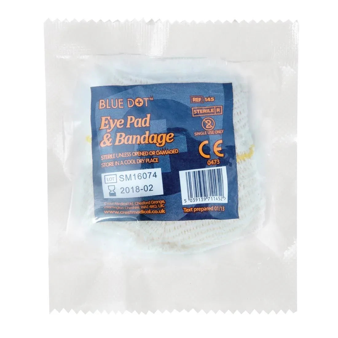 DC127 Eye Pad Dressing with Bandage Loop - JD Catering Equipment Solutions Ltd