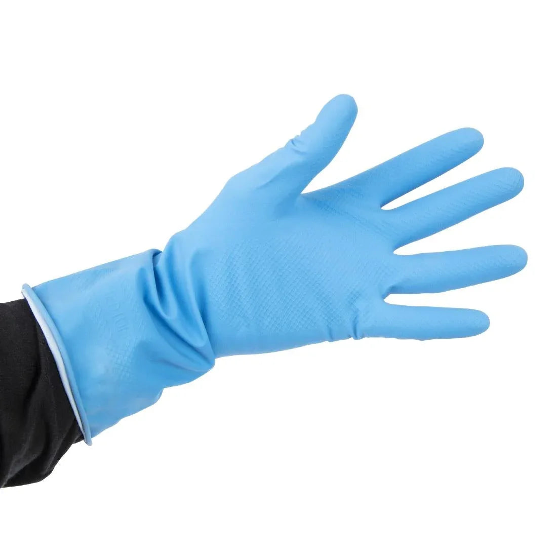 F953-L Jantex Household Glove Blue Large - JD Catering Equipment Solutions Ltd