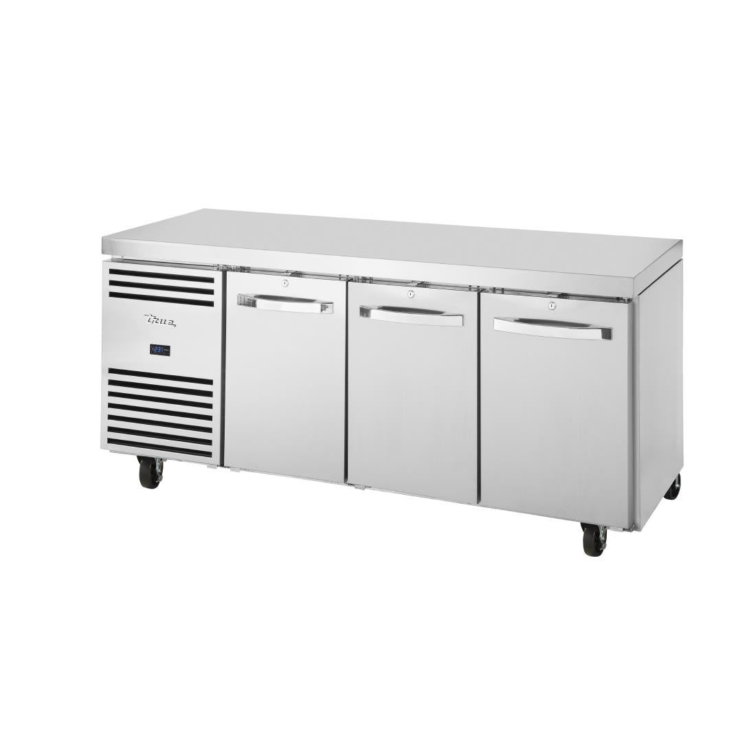 FA037 True 3 Door 1/1 GN Counter Freezer TCF1/3-CL-SS-DL-DR-DR JD Catering Equipment Solutions Ltd