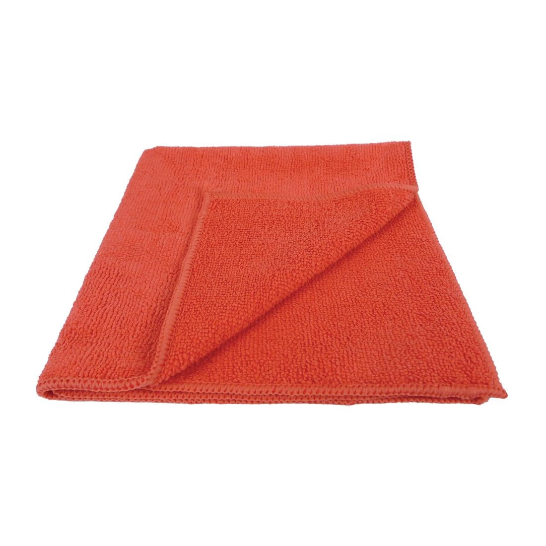 FA217 EcoTech Microfibre Cloths Red (Pack of 10) JD Catering Equipment Solutions Ltd