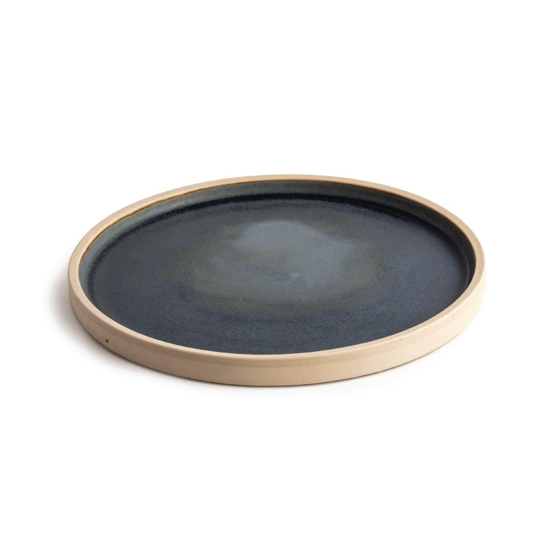 FA301 Olympia Canvas Flat Round Plate Blue Granite 250mm (Pack of 6) JD Catering Equipment Solutions Ltd