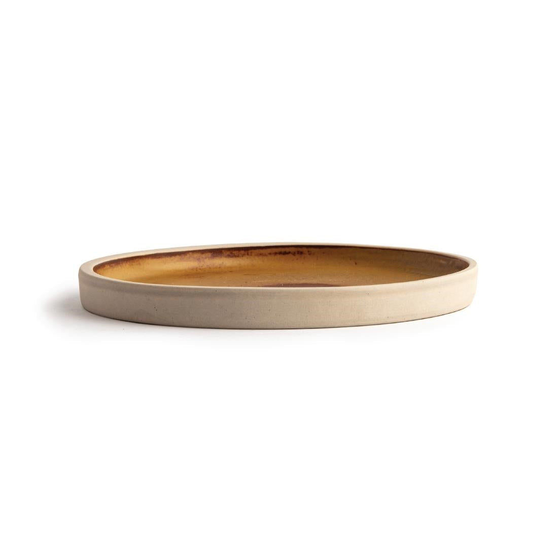 FA307 Olympia Canvas Flat Round Plate Sienna Rust 180mm (Pack of 6) JD Catering Equipment Solutions Ltd