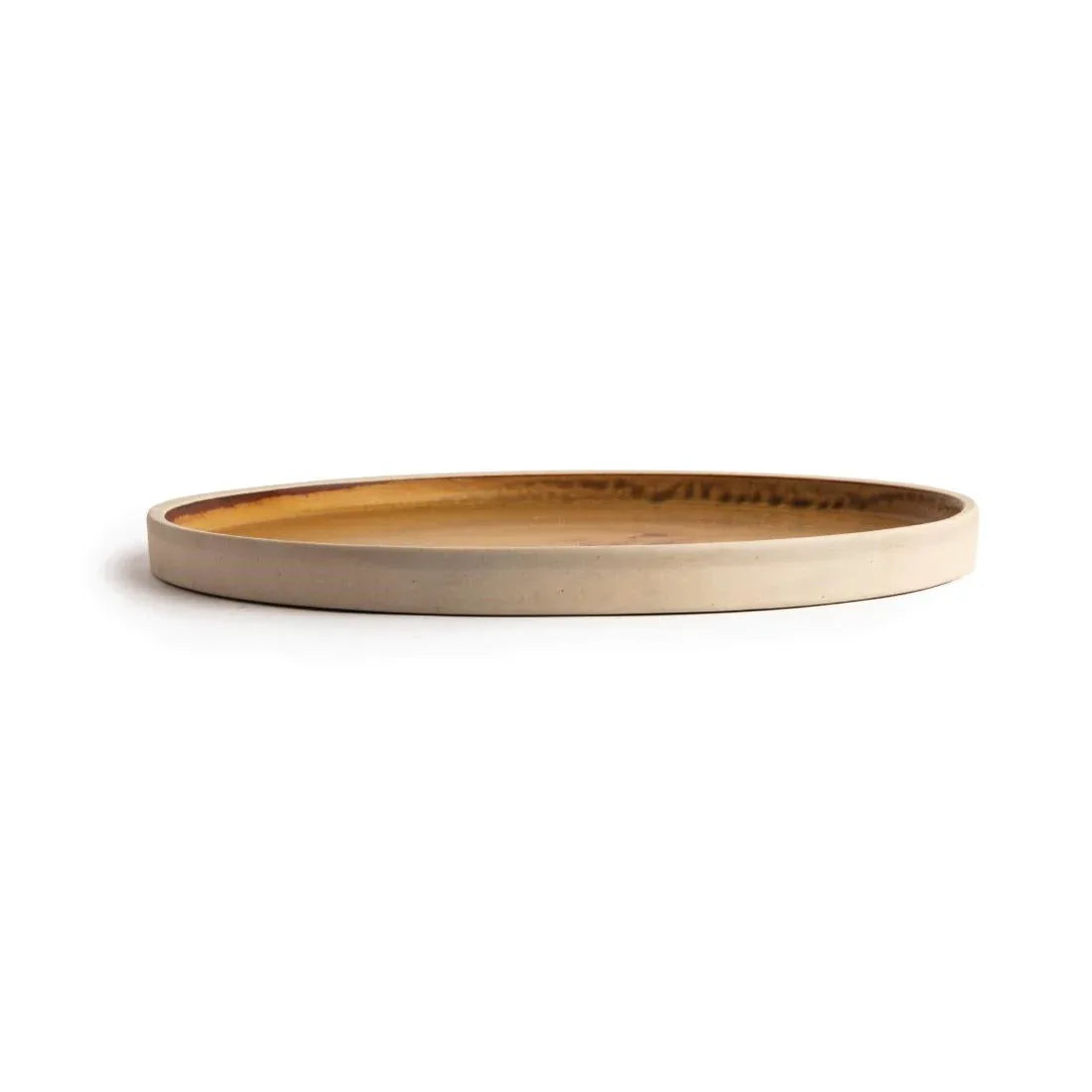 FA308 Olympia Canvas Flat Round Plate Sienna Rust 250mm (Pack of 6) - JD Catering Equipment Solutions Ltd