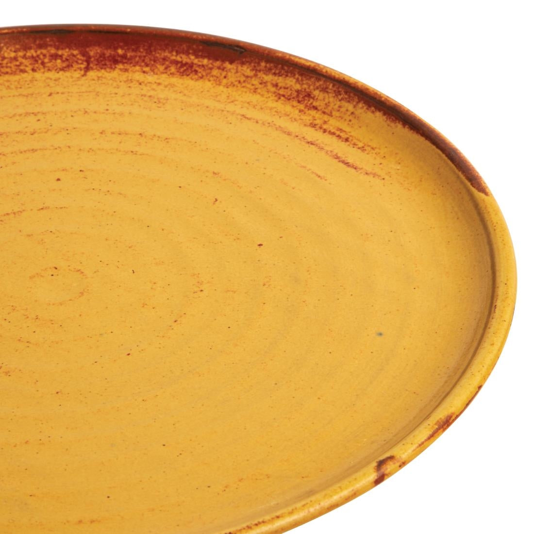 FA310 Olympia Canvas Small Rim Round Plate Sienna Rust 265mm (Pack of 6) JD Catering Equipment Solutions Ltd