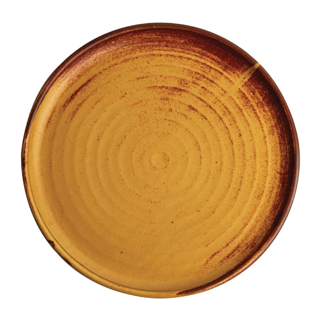 FA310 Olympia Canvas Small Rim Round Plate Sienna Rust 265mm (Pack of 6) JD Catering Equipment Solutions Ltd