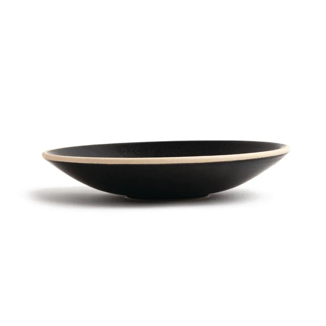 FA319 Olympia Canvas Shallow Tapered Bowl Delhi Black 200mm (Pack of 6) - JD Catering Equipment Solutions Ltd
