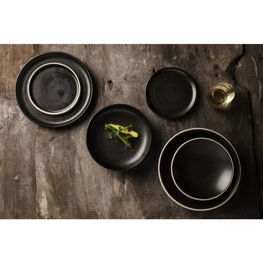 FA320 Olympia Canvas Coupe Bowl Delhi Black 230mm (Pack of 6) - JD Catering Equipment Solutions Ltd