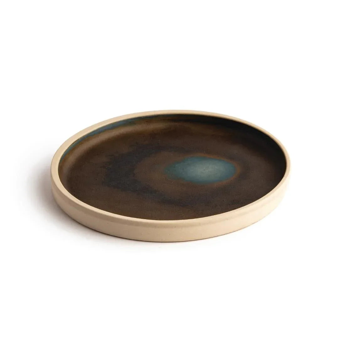 FA321 Olympia Canvas Flat Round Plate Green Verdigris 180mm (Pack of 6) - JD Catering Equipment Solutions Ltd