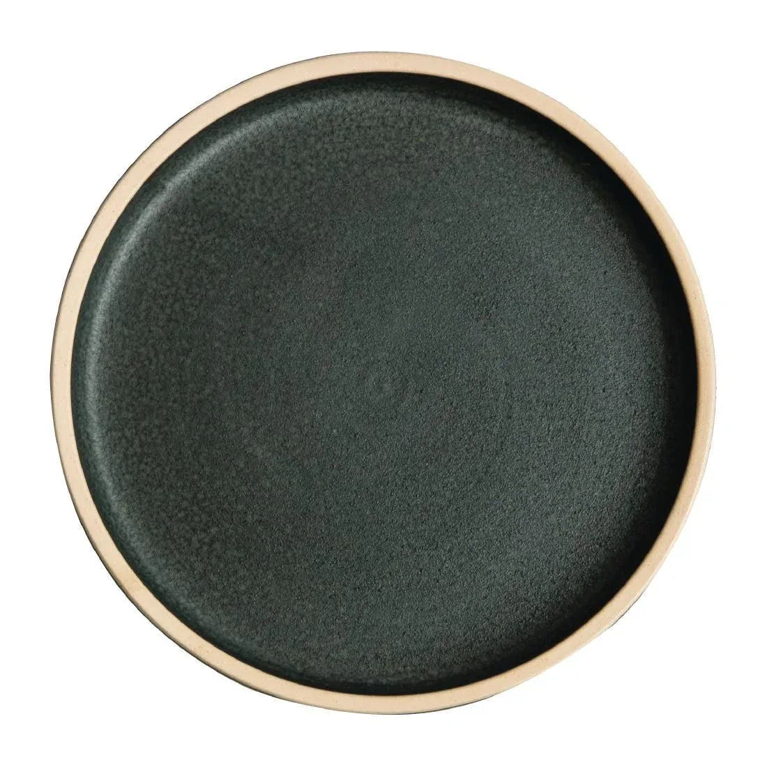 FA321 Olympia Canvas Flat Round Plate Green Verdigris 180mm (Pack of 6) - JD Catering Equipment Solutions Ltd