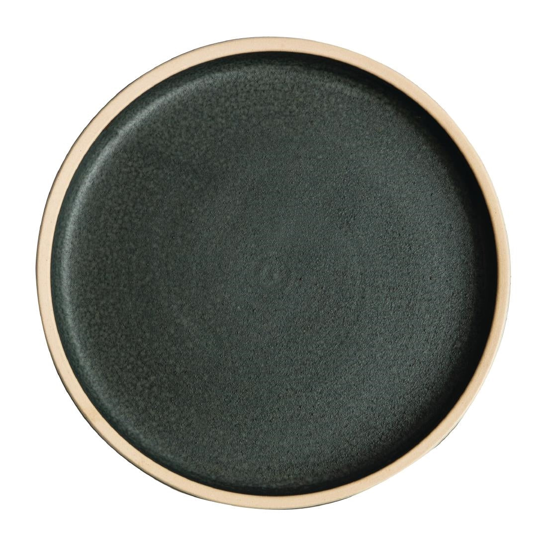 FA321 Olympia Canvas Flat Round Plate Green Verdigris 180mm (Pack of 6) JD Catering Equipment Solutions Ltd