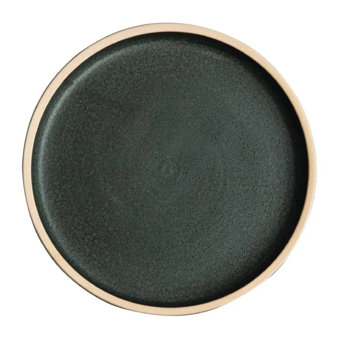 FA321 Olympia Canvas Flat Round Plate Green Verdigris 180mm (Pack of 6) - JD Catering Equipment Solutions Ltd