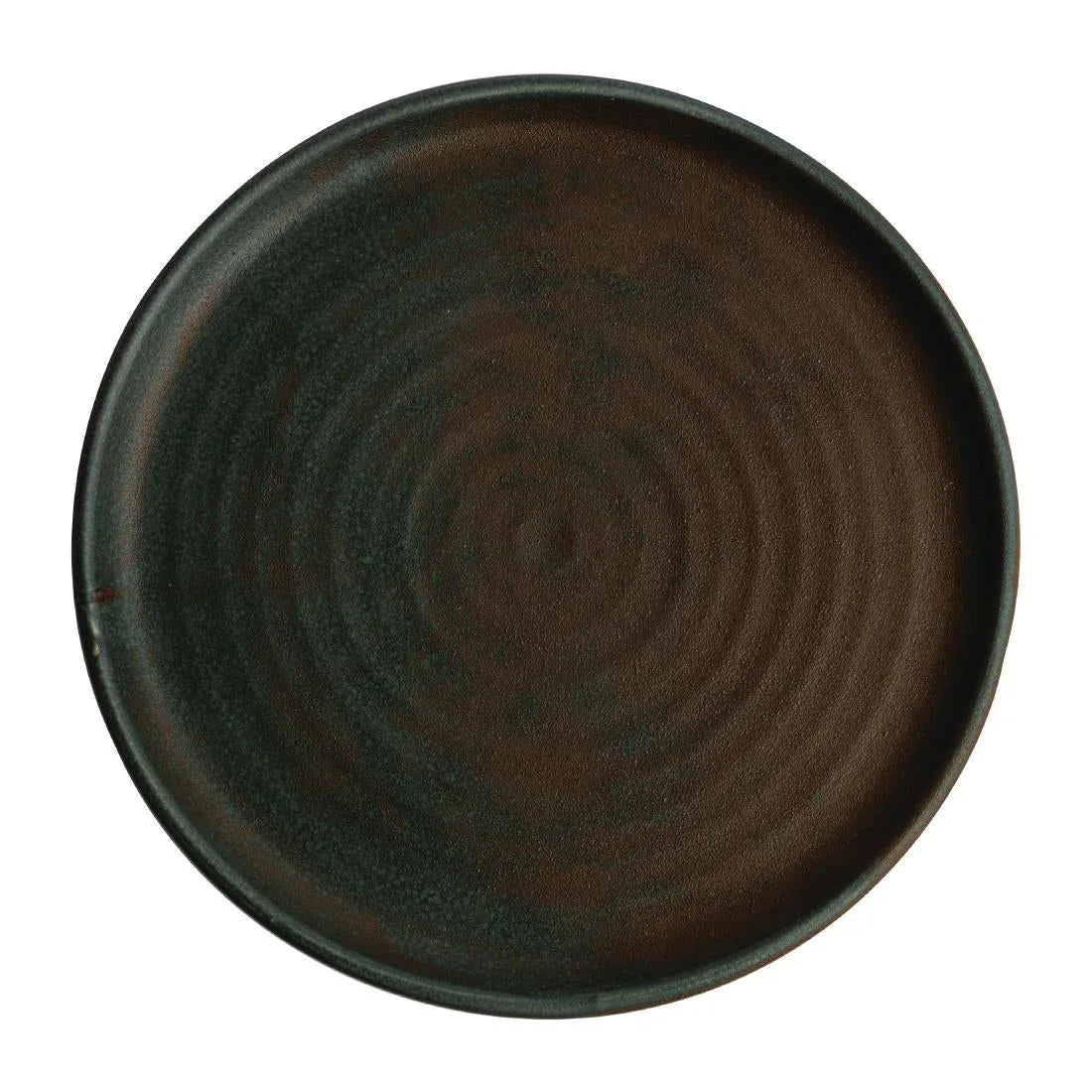 FA324 Olympia Canvas Small Rim Round Plate Green Verdigris 265mm (Pack of 6) - JD Catering Equipment Solutions Ltd
