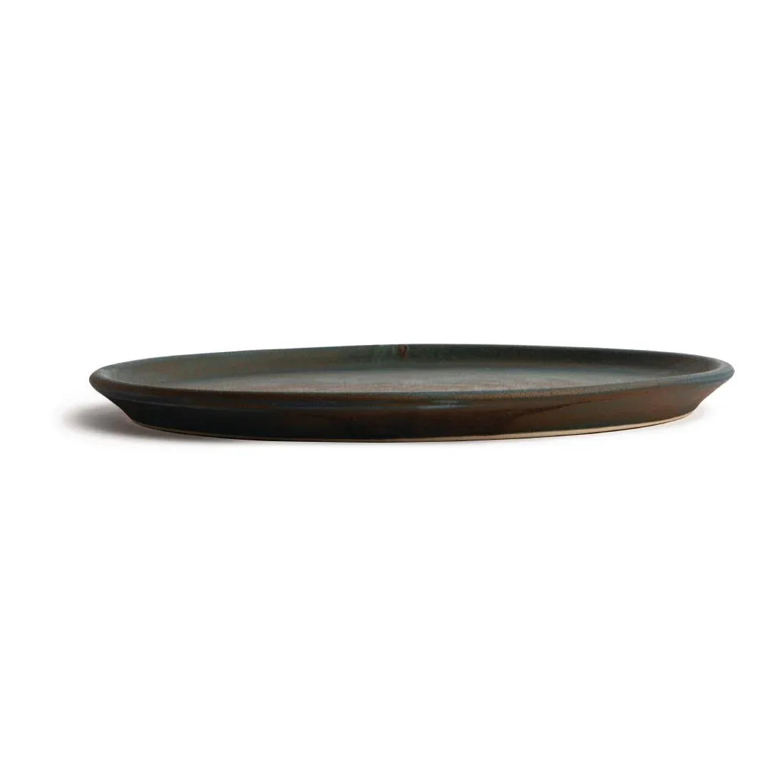 FA324 Olympia Canvas Small Rim Round Plate Green Verdigris 265mm (Pack of 6) - JD Catering Equipment Solutions Ltd