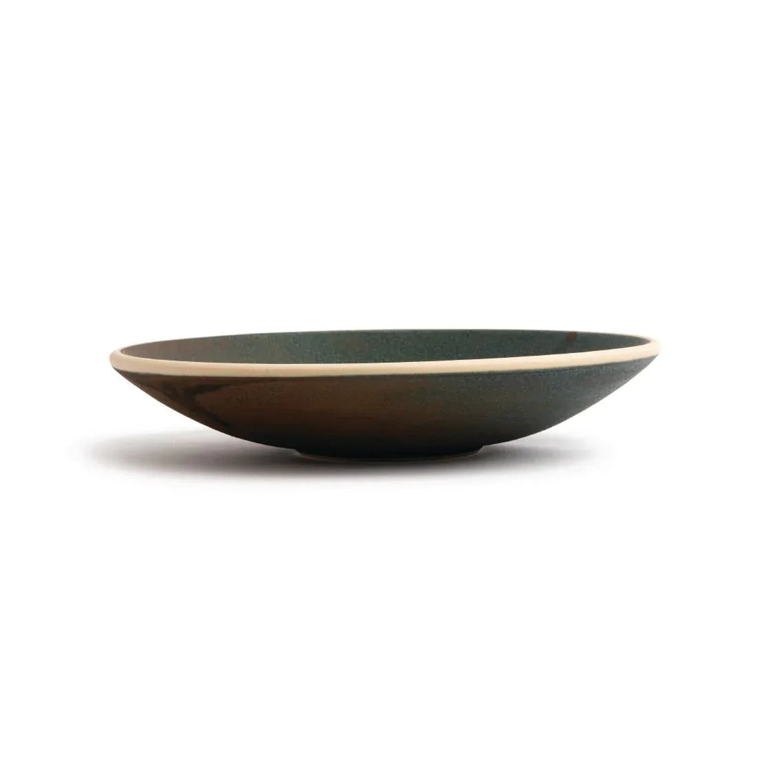 FA326 Olympia Canvas Shallow Tapered Bowl Green Verdigris 200mm (Pack of 6) - JD Catering Equipment Solutions Ltd