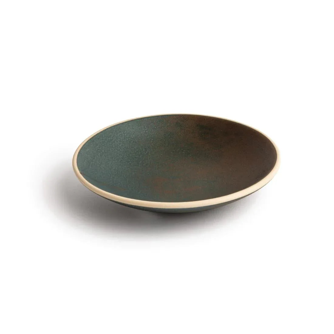 FA326 Olympia Canvas Shallow Tapered Bowl Green Verdigris 200mm (Pack of 6) - JD Catering Equipment Solutions Ltd