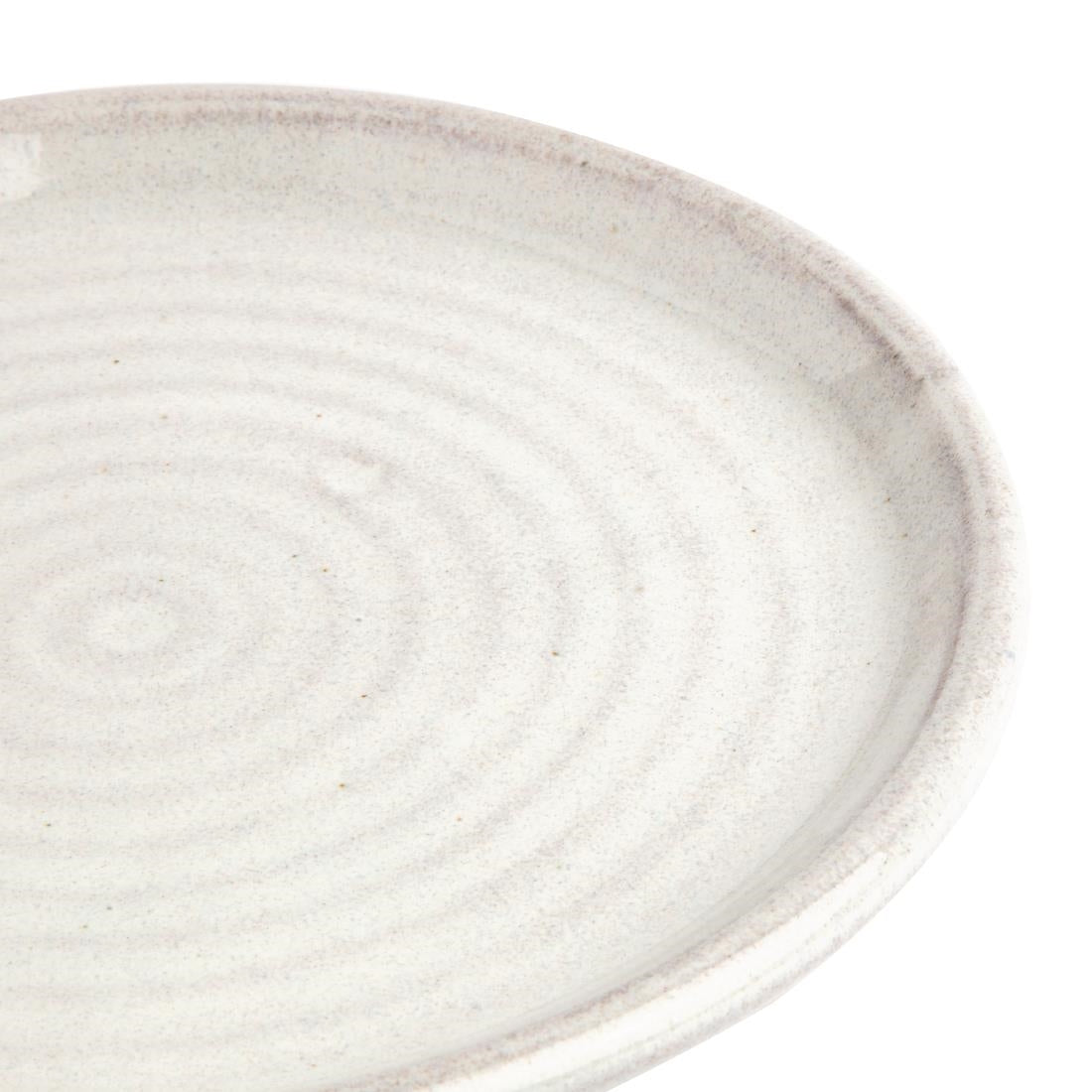 FA330 Olympia Canvas Small Rim Round Plate Murano White 180mm (Pack of 6) JD Catering Equipment Solutions Ltd