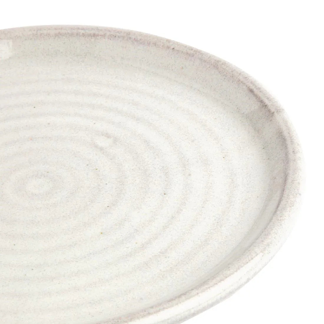 FA330 Olympia Canvas Small Rim Round Plate Murano White 180mm (Pack of 6) - JD Catering Equipment Solutions Ltd