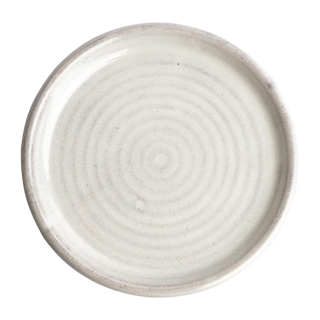 FA330 Olympia Canvas Small Rim Round Plate Murano White 180mm (Pack of 6) JD Catering Equipment Solutions Ltd