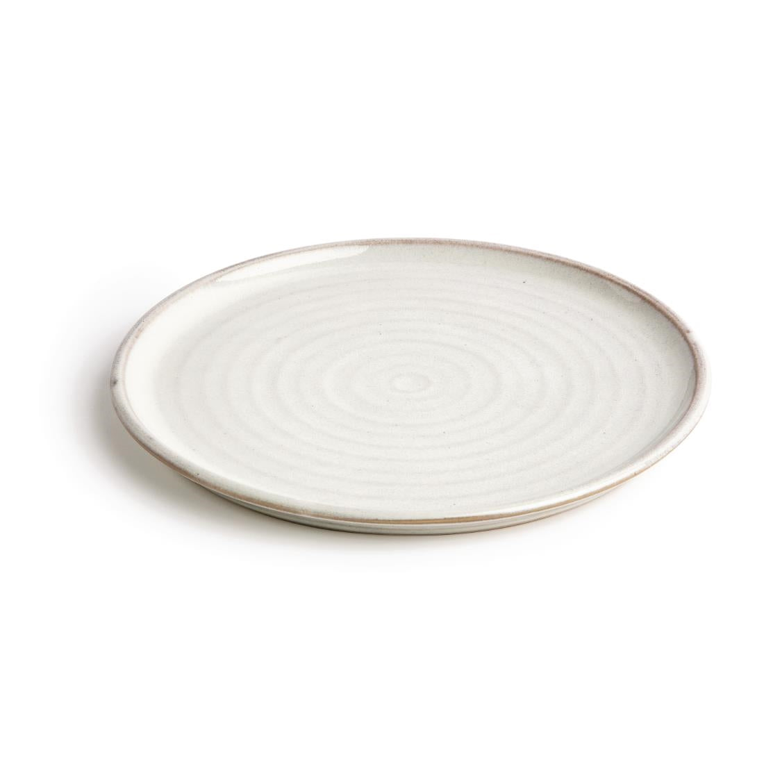 FA331 Olympia Canvas Small Rim Round Plate Murano White 265mm (Pack of 6) JD Catering Equipment Solutions Ltd