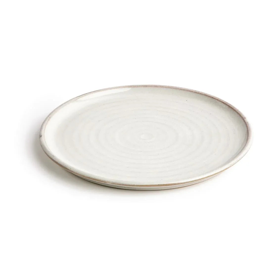 FA331 Olympia Canvas Small Rim Round Plate Murano White 265mm (Pack of 6) - JD Catering Equipment Solutions Ltd