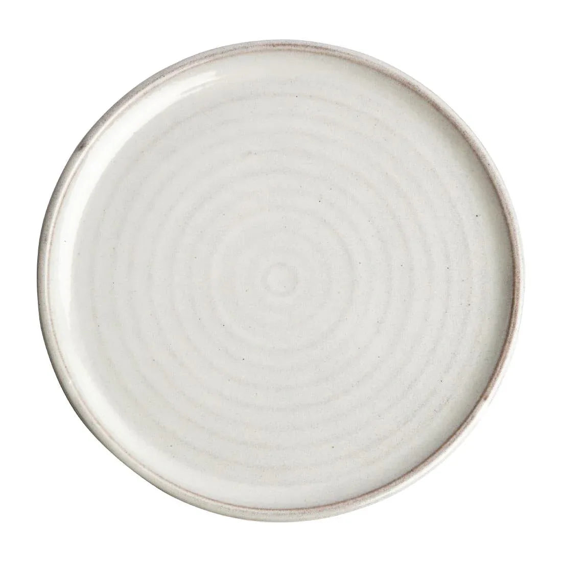 FA331 Olympia Canvas Small Rim Round Plate Murano White 265mm (Pack of 6) - JD Catering Equipment Solutions Ltd