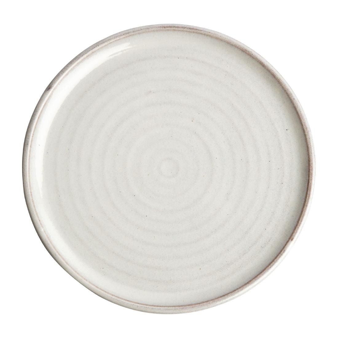 FA331 Olympia Canvas Small Rim Round Plate Murano White 265mm (Pack of 6) JD Catering Equipment Solutions Ltd